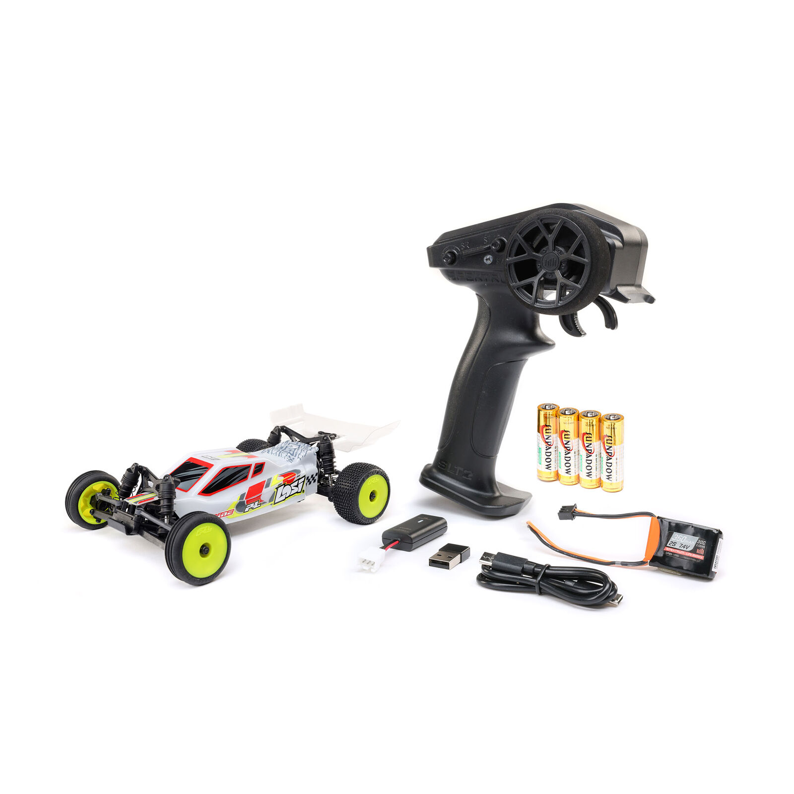 Losi 1: 24 Micro-B 2WD Buggy RTR White (C-LOS00007T1)