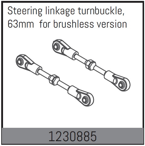 Absima Steering Turnbuckles 57-63mm (2)  ( AB 1230885)