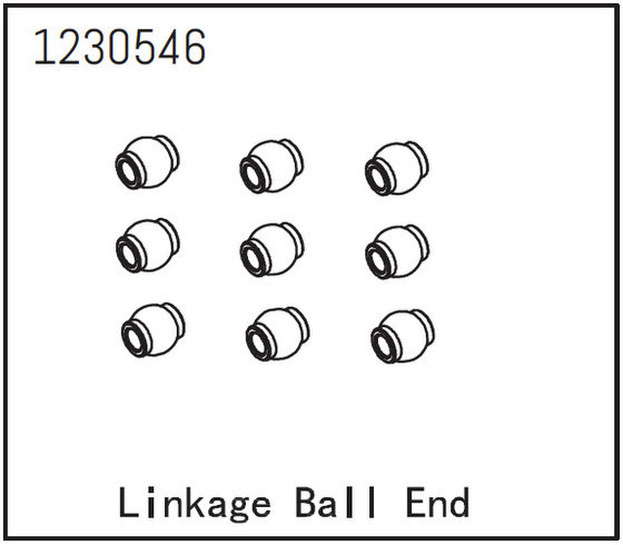 Absima Linkage Ball End (9) ( AB 1230546)