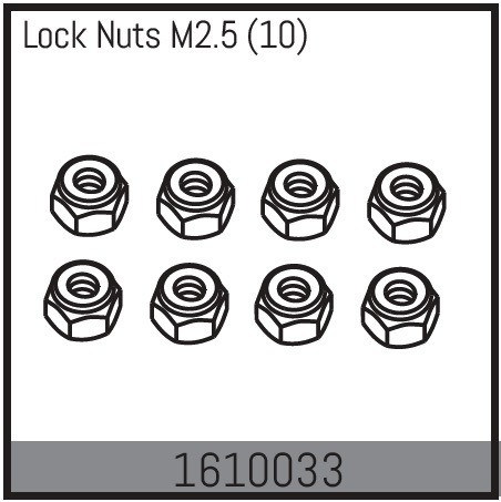 Absima Lock Nuts M2.5 (10) ( AB 1610033)