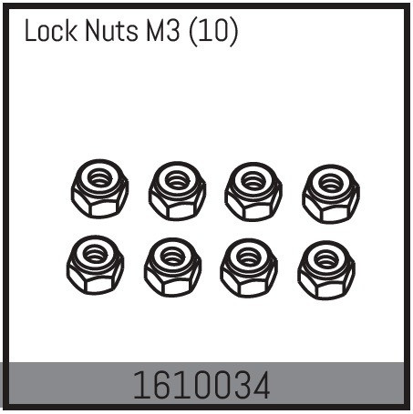 Absima Lock Nuts M3 (10) ( AB 1610034)