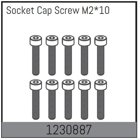 Absima M2*10 Socket Cap Screw Set (10) ( AB 1230887)