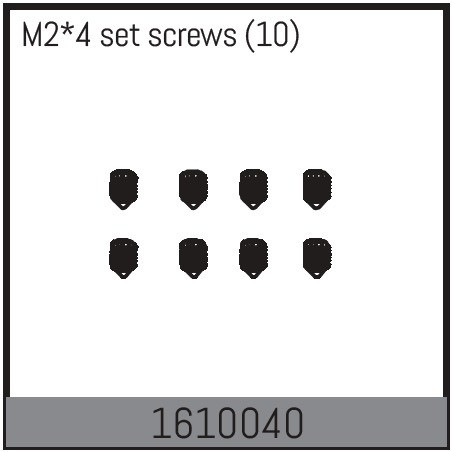 Absima M2*4 Set Screws (10) ( AB 1610040)