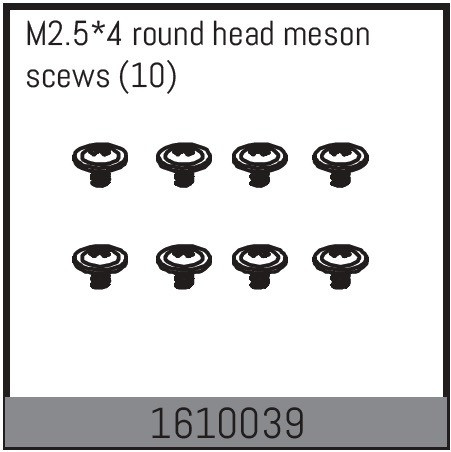 Absima M2.5*4 Round Head Meson Scews (10)  ( AB 1610039)