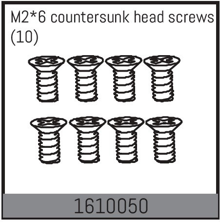 Absima M2*6 Countersunk Head Screws (10) ( AB 1610050)