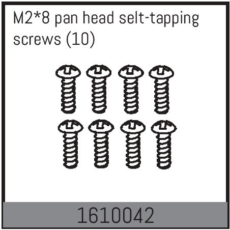 Absima M2*8 Pan Head Selt-Tapping Screws (10) ( AB 1610042)
