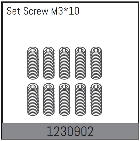 Absima Set Screw M3*10 (10) ( AB 1230902)