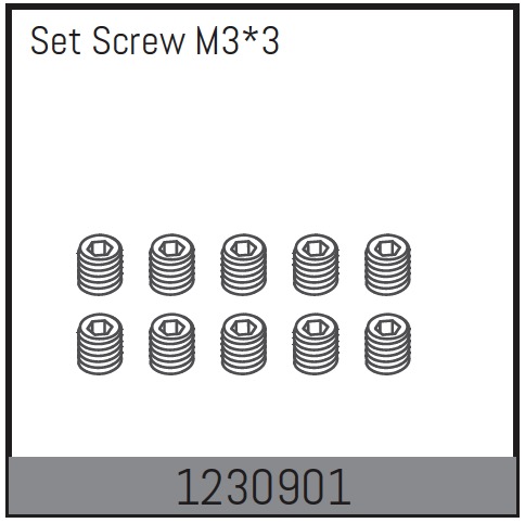 Absima Set Screw M3*3 (10) ( AB 1230901)