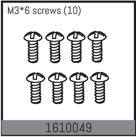 Absima M3*6 Screws (10) ( AB 1610049)