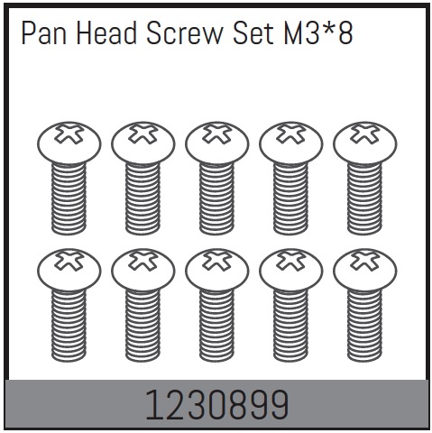 Absima M3*8 Socket Cap Screw Set (10) ( AB 1230899)
