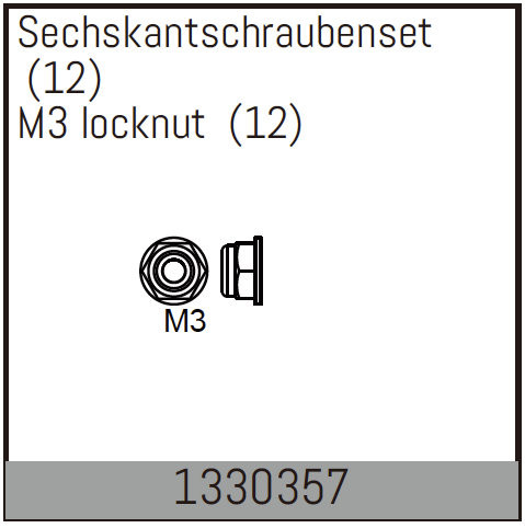 Absima M3 Locknut  ( AB 1330357)