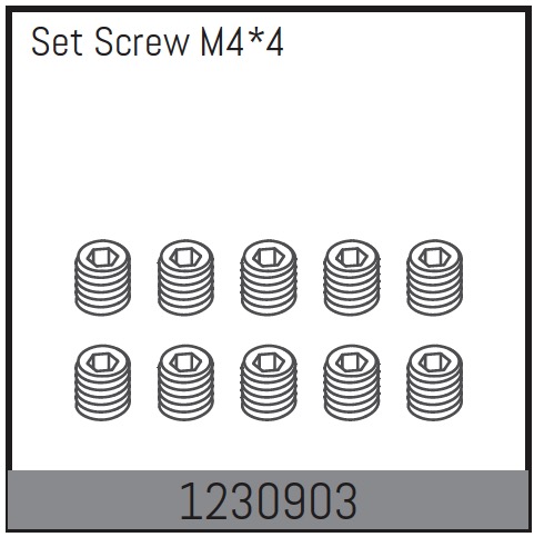 Absima Set Screw M4*4 (10) ( AB 1230903)