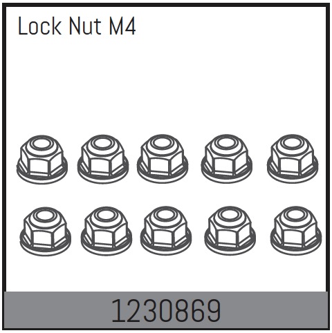 Absima Lock Nut M4 (10) ( AB 1230869)