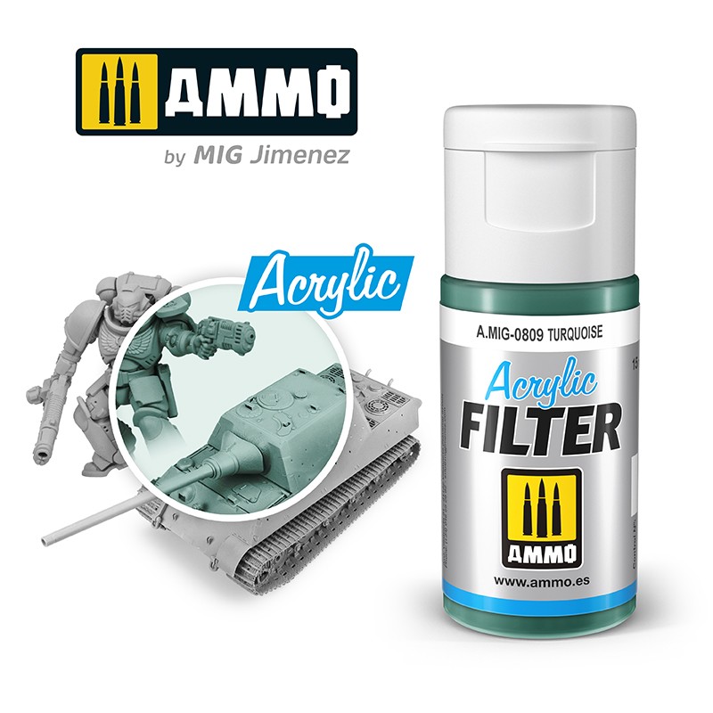 Ammo Mig Acrylic Filter Turquoise (MIG809)