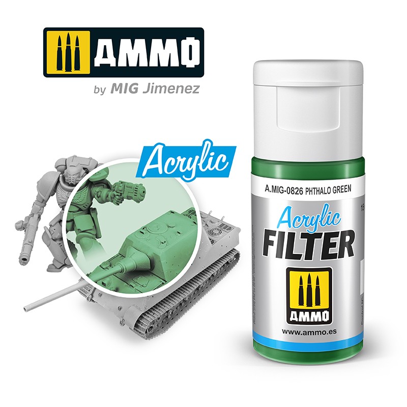 Ammo Mig Acrylic Filter Phthalo Green (MIG826)