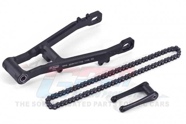 GPM Promoto MX  Aluminum 7075 Extend Swing Arm(+30Mm)+Pull Rod+Chain (MX3057-BK)