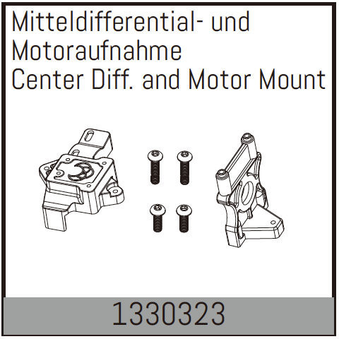 Absima Center Diff. And Motor Mount ( AB 1330323)