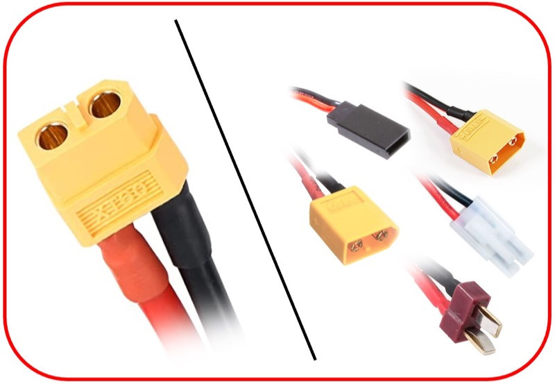 Absima Multi Charging Cable XT60 To XT90, XT60, T-Plug, Tamiya, FUT/JR