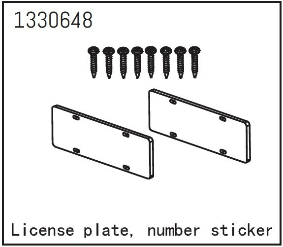 Absima License Plate And Sticker - Yucatan ( AB 1330648)