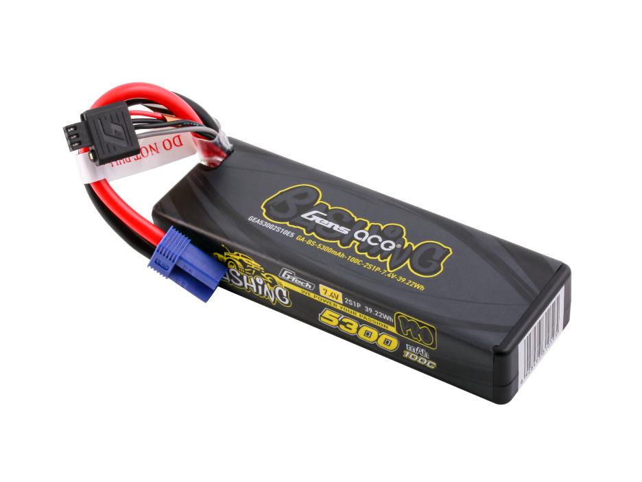 Genas Ace Li-Po Car G-Tech 2S 7.4V 5300mAh 100C Bashing w/EC5 (Promoto) (O-GT2S5300-100E5)