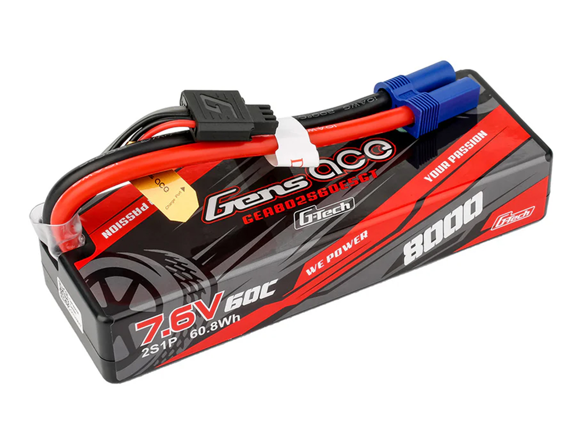 Li-Po Hard Case G-Tech 2S 7.4V 8000mah 60C with EC5 (Promoto) (O-GT2S8000-60E5)