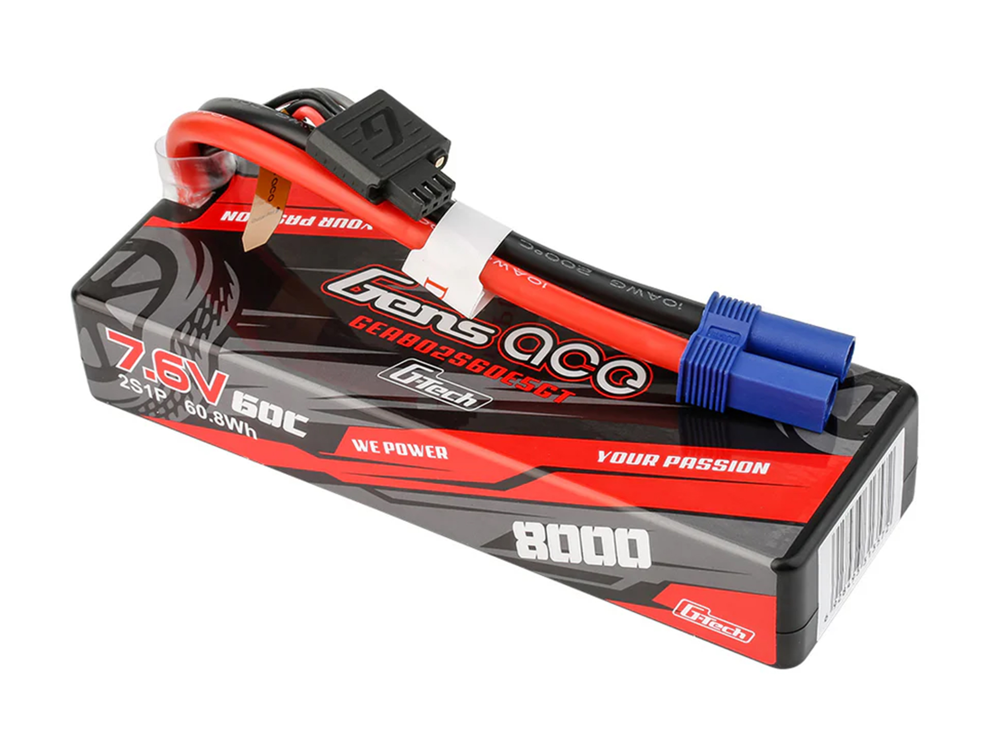 Li-Po Hard Case G-Tech 2S 7.4V 8000mah 60C with EC5 (Promoto) (O-GT2S8000-60E5)