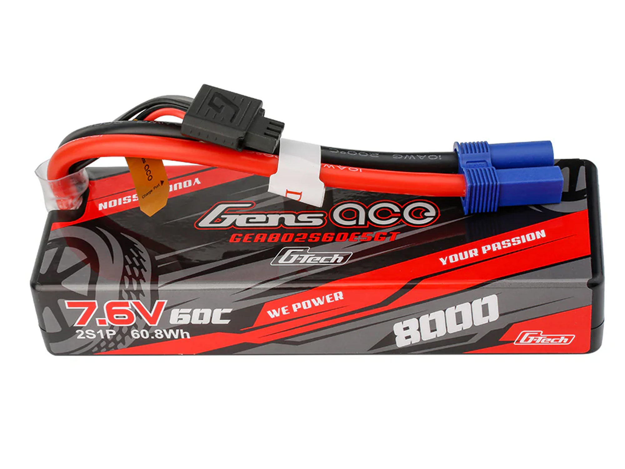 Li-Po Hard Case G-Tech 2S 7.4V 8000mah 60C with EC5 (Promoto) (O-GT2S8000-60E5)