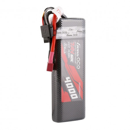 Gens Ace Li-Po G-Tech Car Hard Case 2S 7.4V 4000mAh 60C Bashing T-Connector (O-GTC2S4000-60T)
