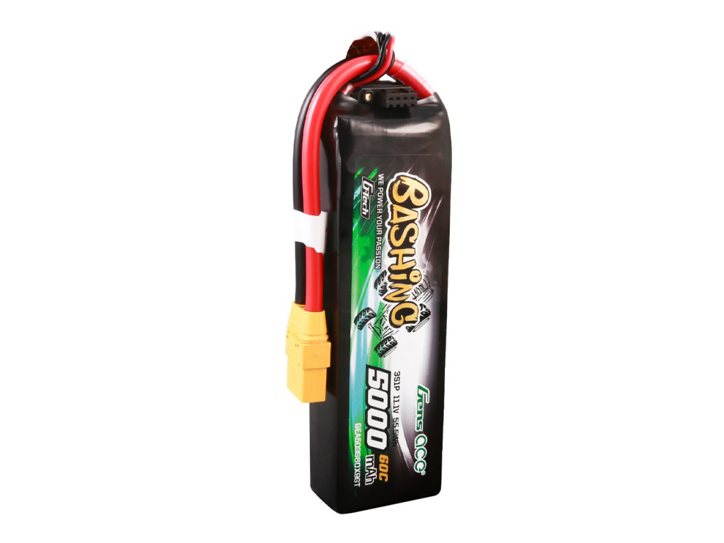 Gens ace Li-Po Car 3S 11.1V 5000mAh 60C Bashing with XT90 (O-GC3S5000-60X9)
