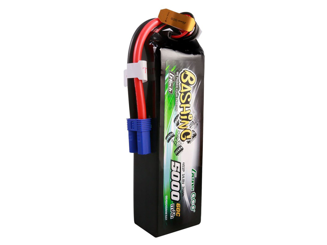 Gens Ace Li-Po Car G-Tech 4S 14.8V 5000mAh 60C Bashing with XT90 (O-GTC4S5000-60X9)