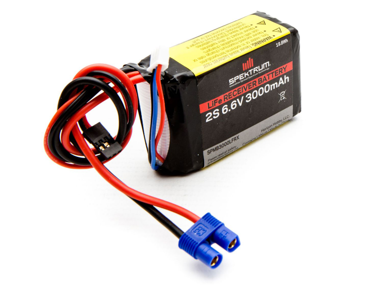 Spektrum 3000mAh 2S 6.6V Li-Fe Receiver Battery (O-SPMB3000LFRX)