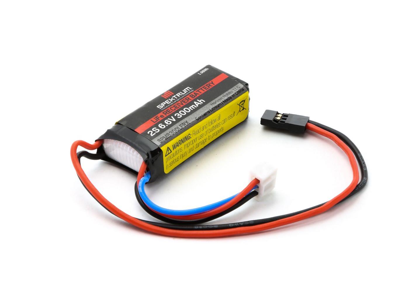 Spektrum 300mAh 2S 6.6V Li-Fe Receiver Battery (O-SPMB300LFRX)