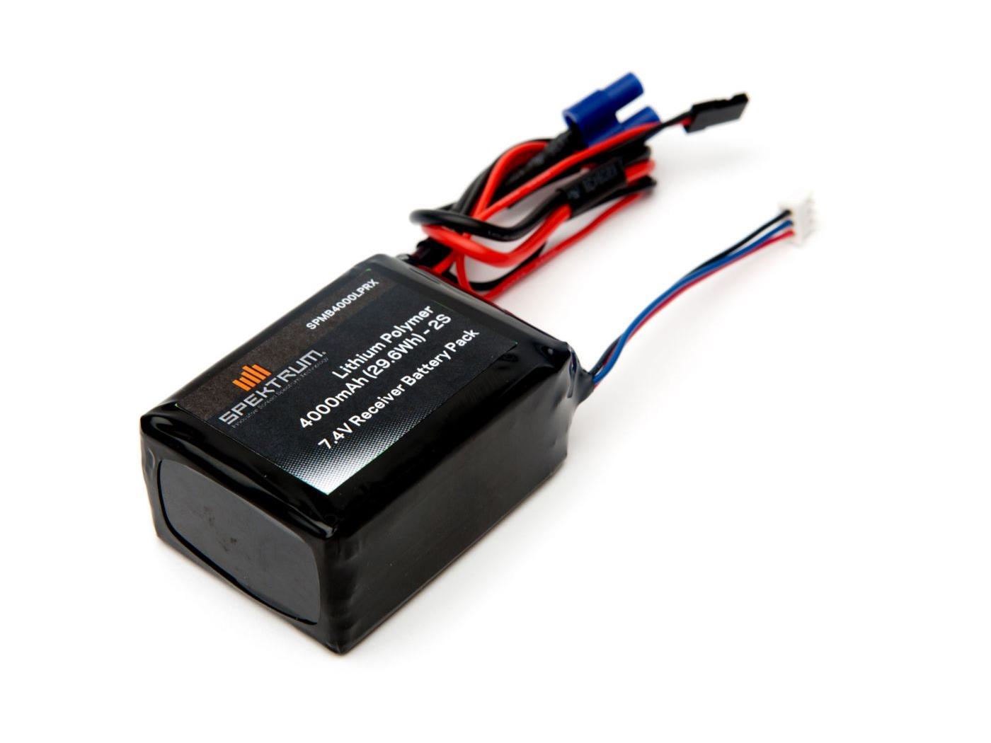Spektrum 4000mAh 2S 7.4V LiPo Receiver Battery (O-SPMB4000LPRX)