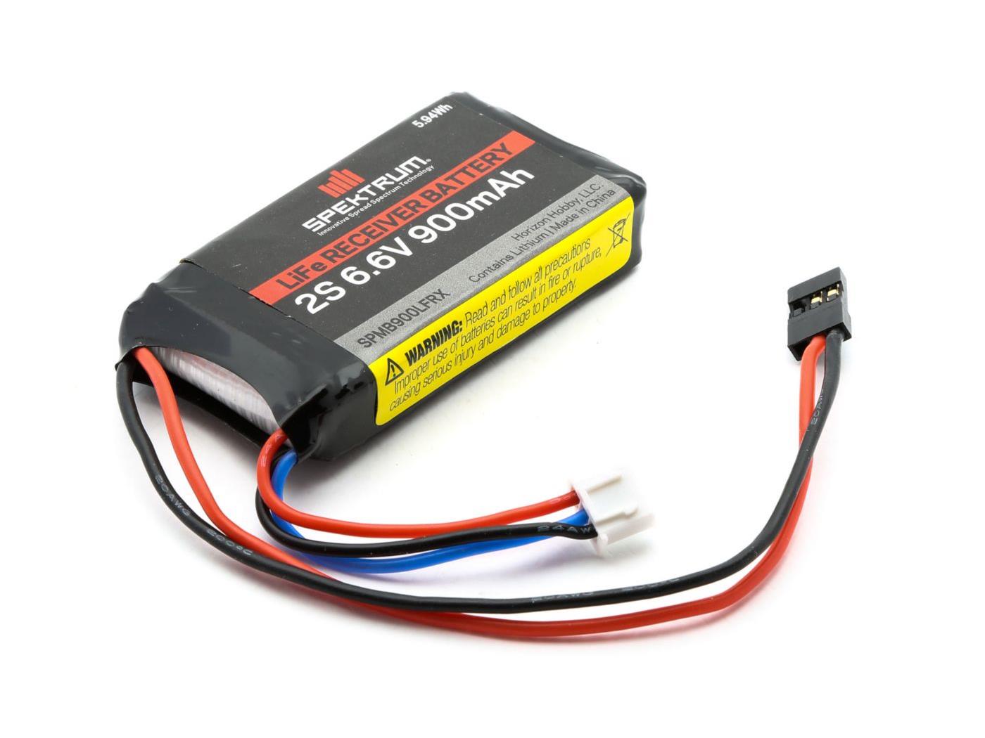 Spektrum 900mAh 2S 6.6V Li-Fe Receiver Battery (O-SPMB900LFRX)