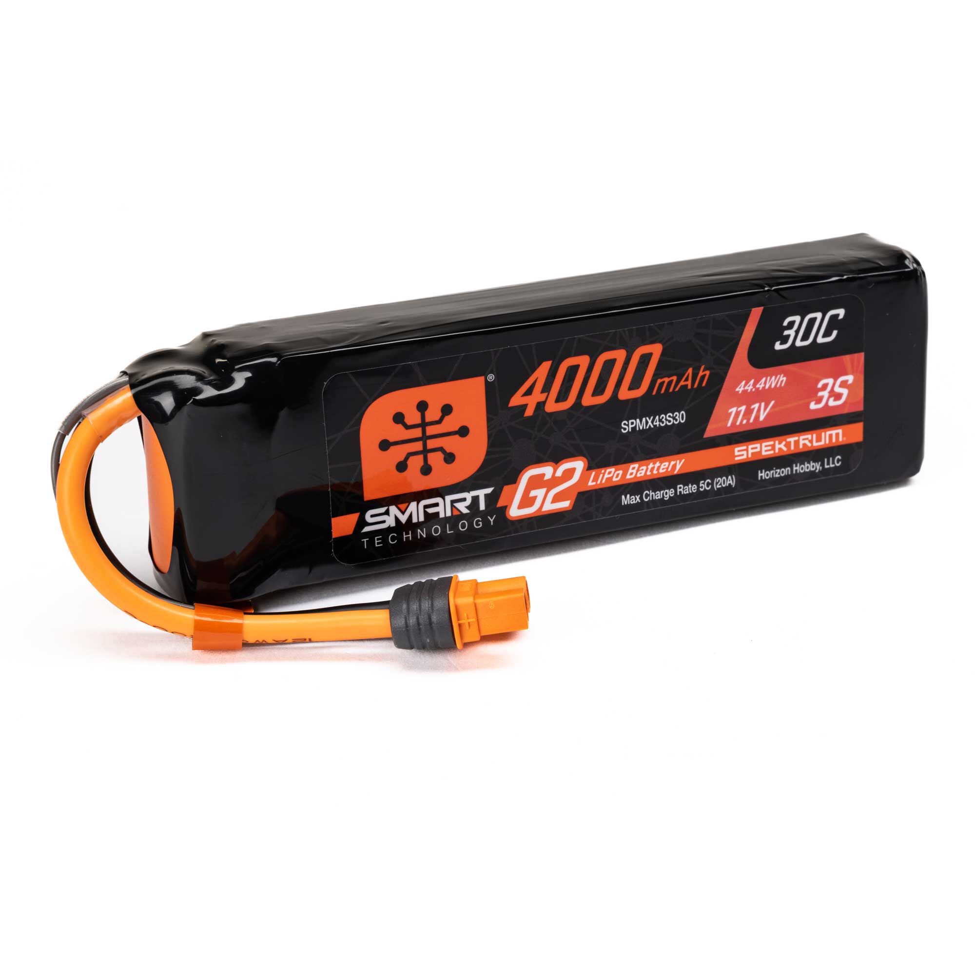 Spektrum 11.1V 4000mAh 3S Smart G2 LiPo Battery 30C: IC3 (O-SPMX43S30)