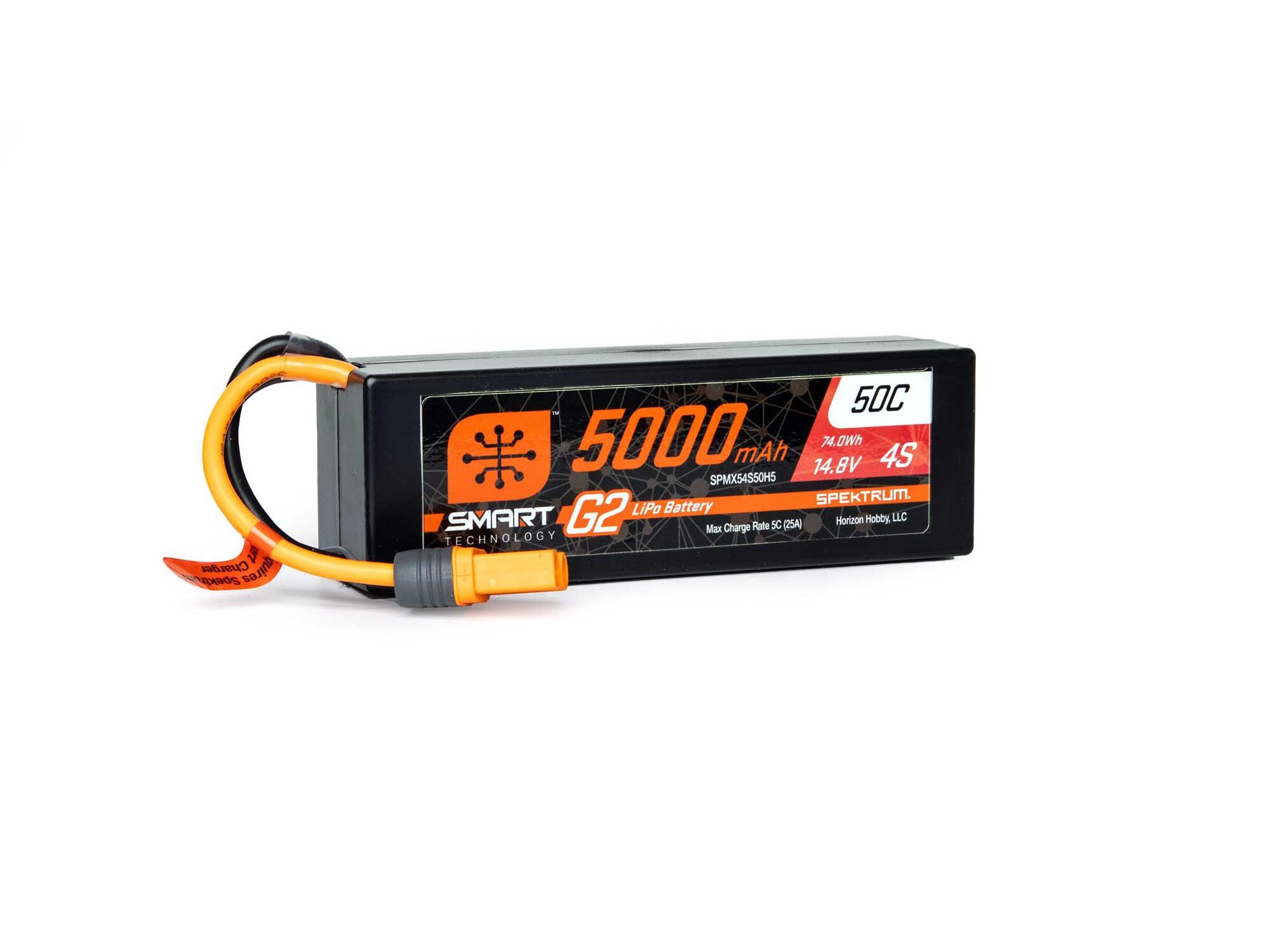 Spektrum 5000mAh 4S 14.8V SMART G2 50C IC5 (O-SPMX54S50H5)