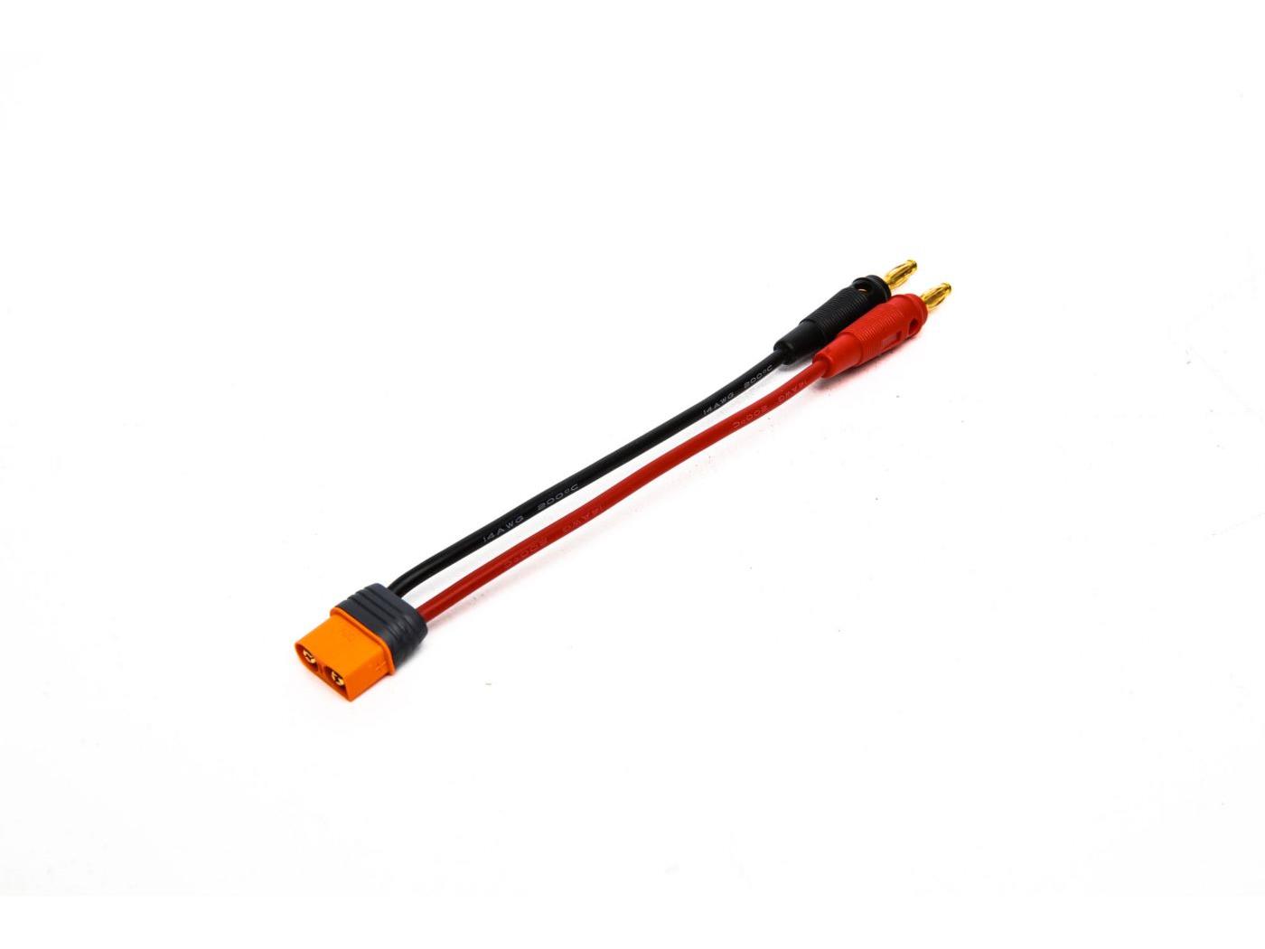 Spektrum IC3 Device Charge Lead  6&quot;; 13 AWG / 4mm Bullets (O-SPMXCA304)