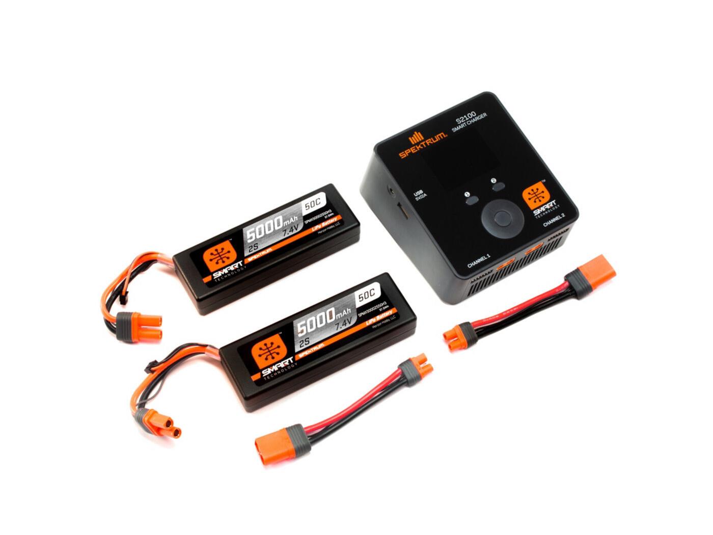 Spektrum Spektrum Smart PowerStage Bundle 2 x 2S 5000mAh IC5 (O-SPMXPS4I)