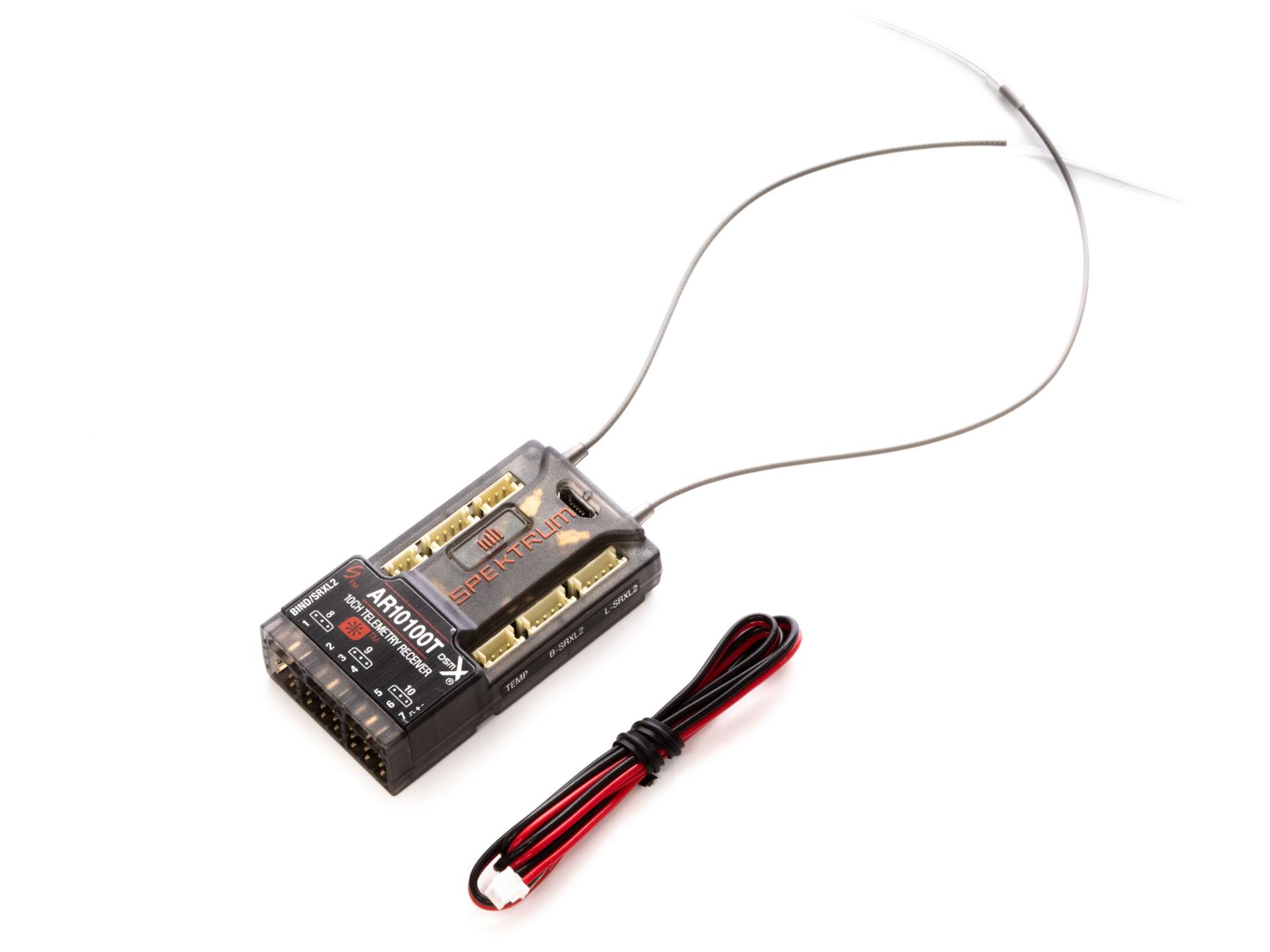 Spektrum AR10100T DSMX 10-Channel Telemetry Receiver (P-SPMAR10100T)