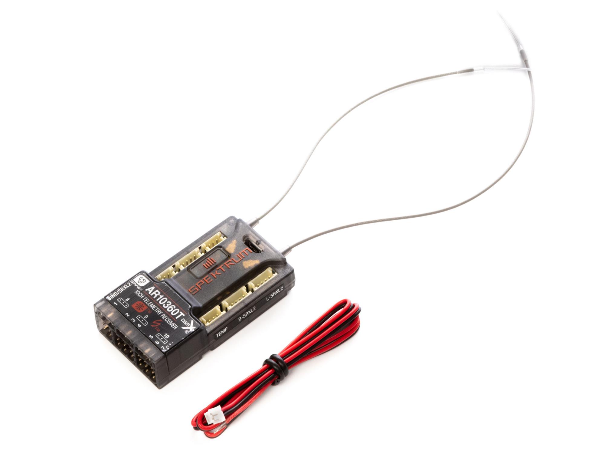 Spektrum AR10360T DSMX 10-Channel AS3X &amp; SAFE Telemetry Receiver (P-SPMAR10360T)