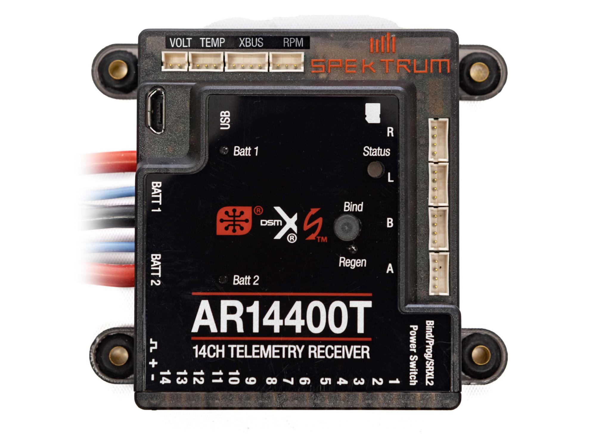 Spektrum AR14400T 14 Channel PowerSafe Telemetry Receiver (P-SPMAR14400T)
