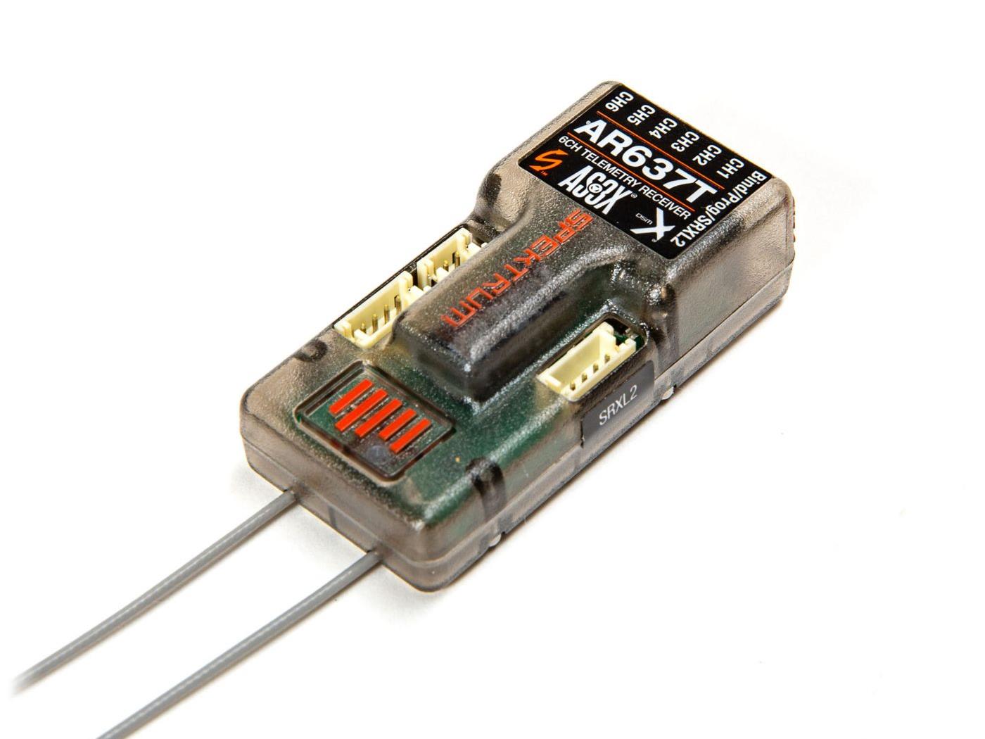 Spektrum AR637T 6 Channel SAFE and AS3X Telemetry Receiver (P-SPMAR637T)
