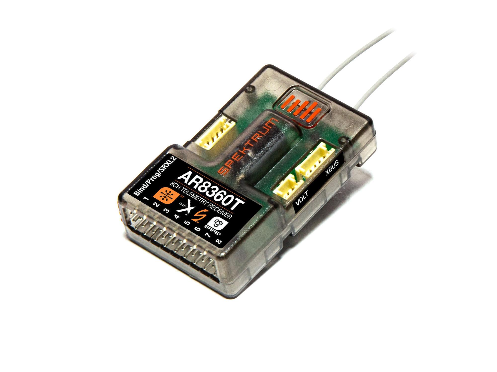 Spektrum AR8360T 8 Channel SAFE &amp; AS3X Telemetry Receiver (P-SPMAR8360T)