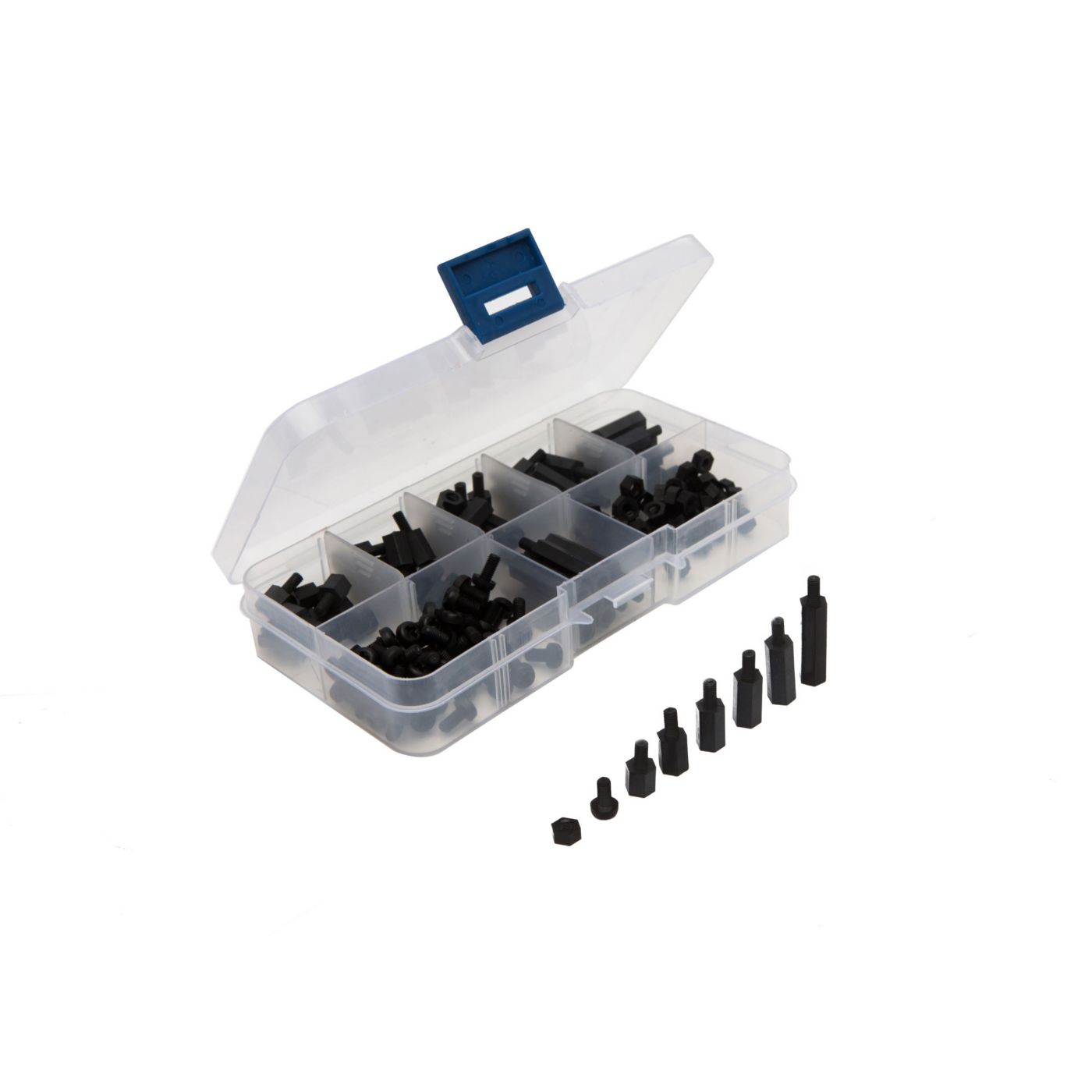 Spektrum Nylon Standoffs/Hdwe Set for Drone Racing (180 pc) (P-SPMVX180)
