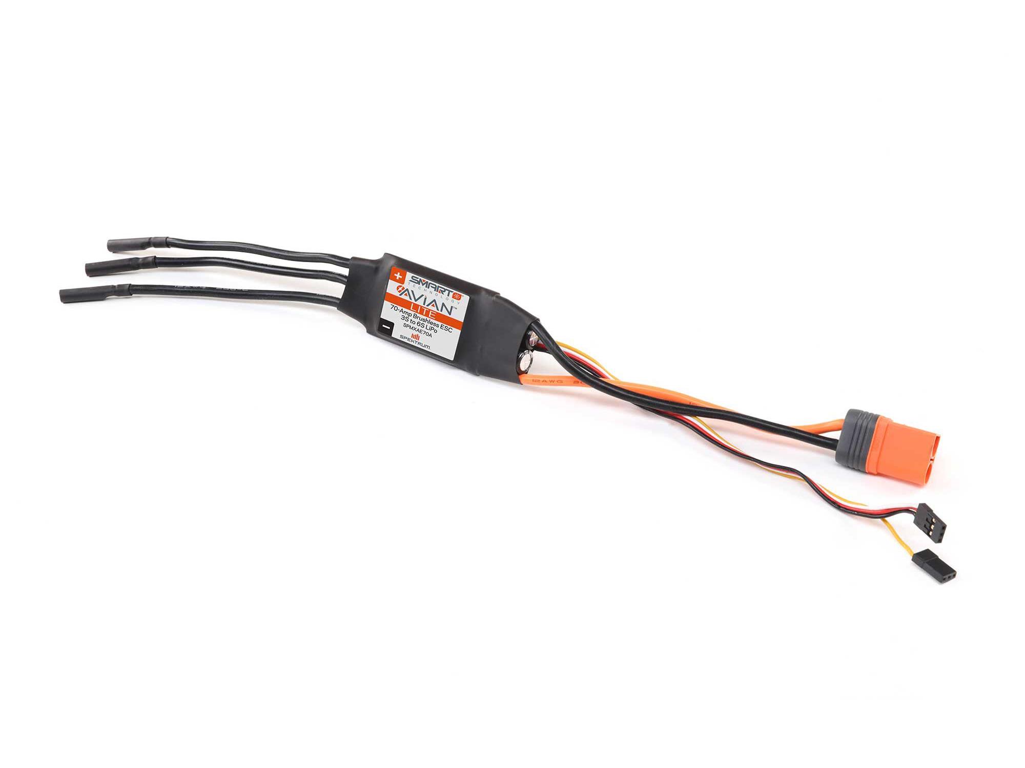 Spektrum Avian Lite 70-Amp Brushless Smart ESC, 3S-6S IC5 (P-SPMXAE70A)