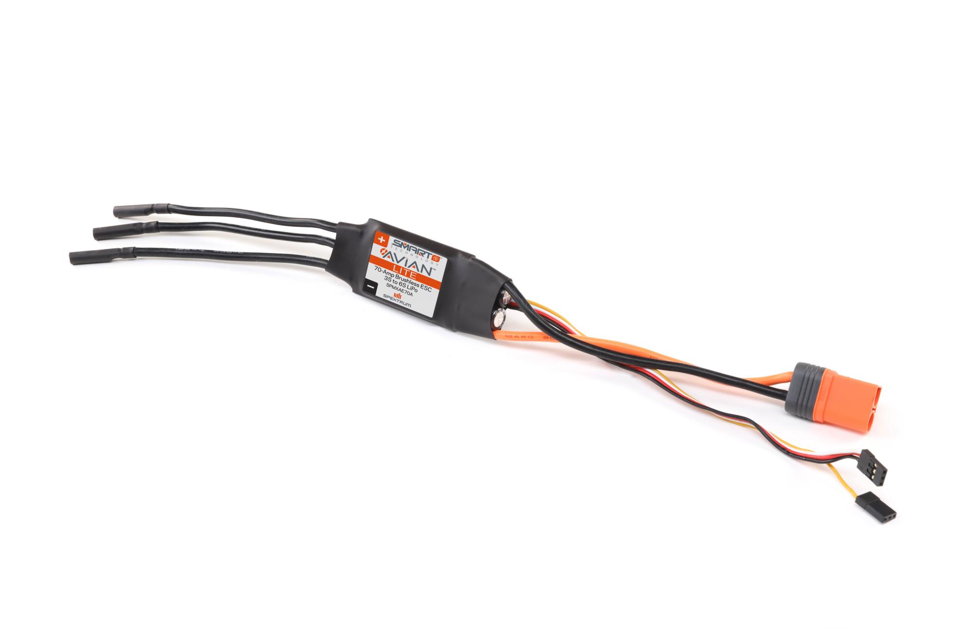 Spektrum Avian 70-Amp Smart Lite Brushless ESC, 3S-6S: IC5 (P-SPMXAE70C)