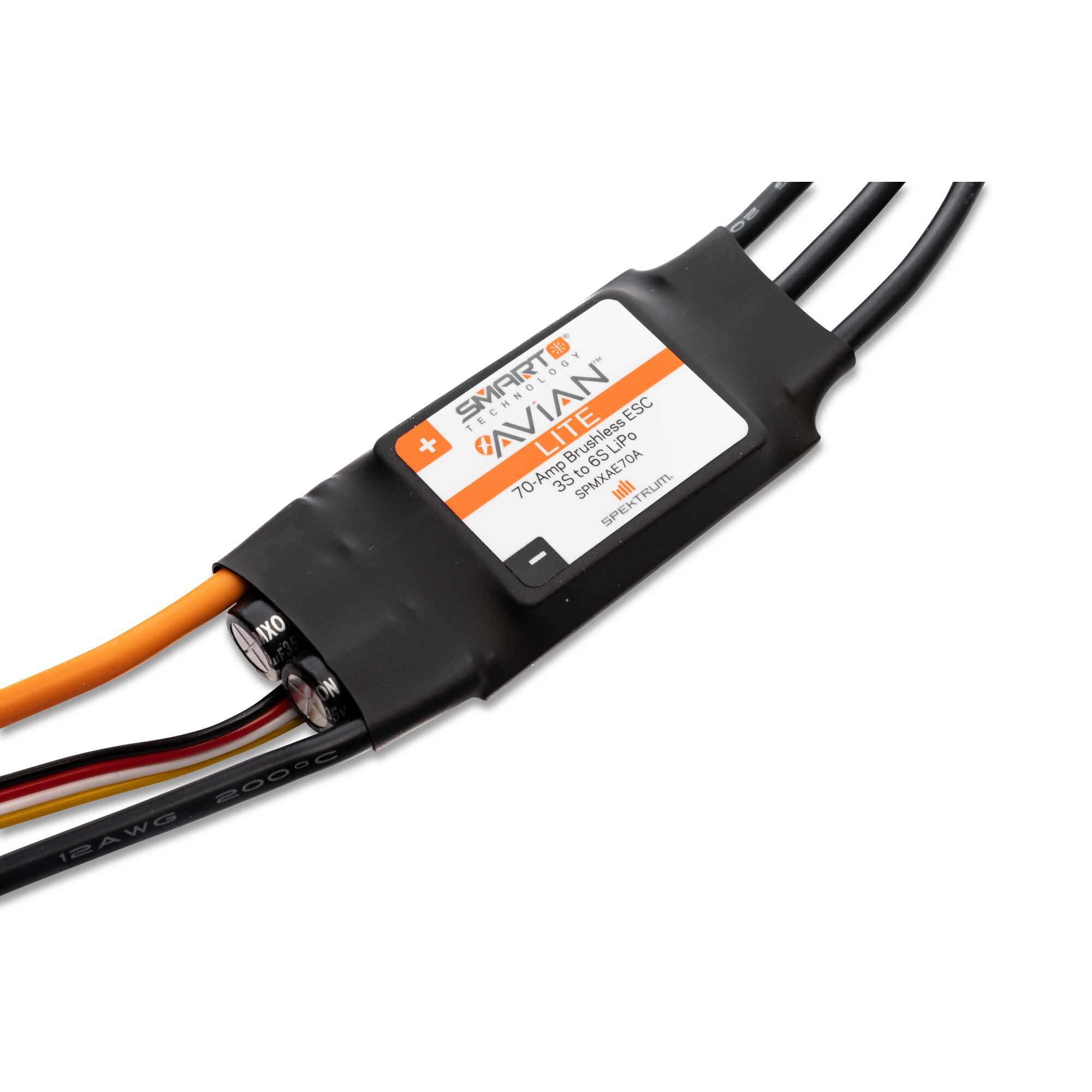Spektrum Avian 70-Amp Smart Lite Brushless ESC, 3S-6S: IC3 Ver. E (P-SPMXAE70E)