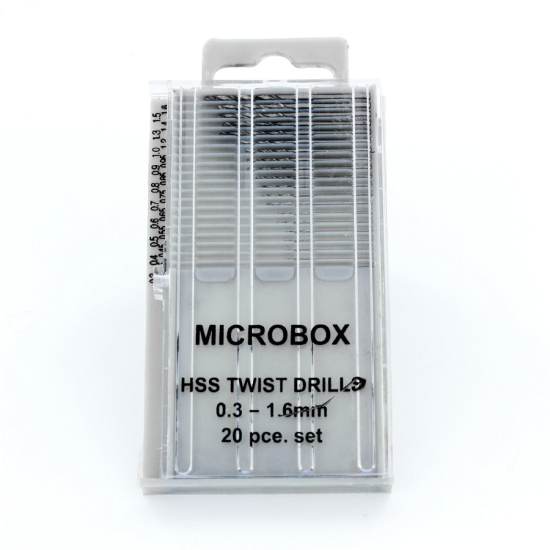 Modelcraft Microbox drill set (20) 0.3-1.6mm (SHSPDR4001)