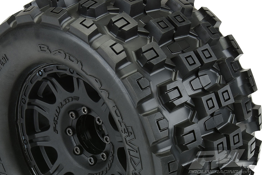 Proline Badlands MX38 3.8" All Terrain Tyres Black Raid Wheels 17mm Hex (G-PRO10127-10)