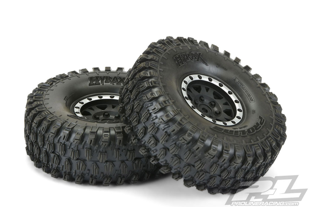 Proline Hyrax 1.9&quot; G8 Tyres On Impulse Black/Silver Bead Lock Wheels (G-PRO10128-13)